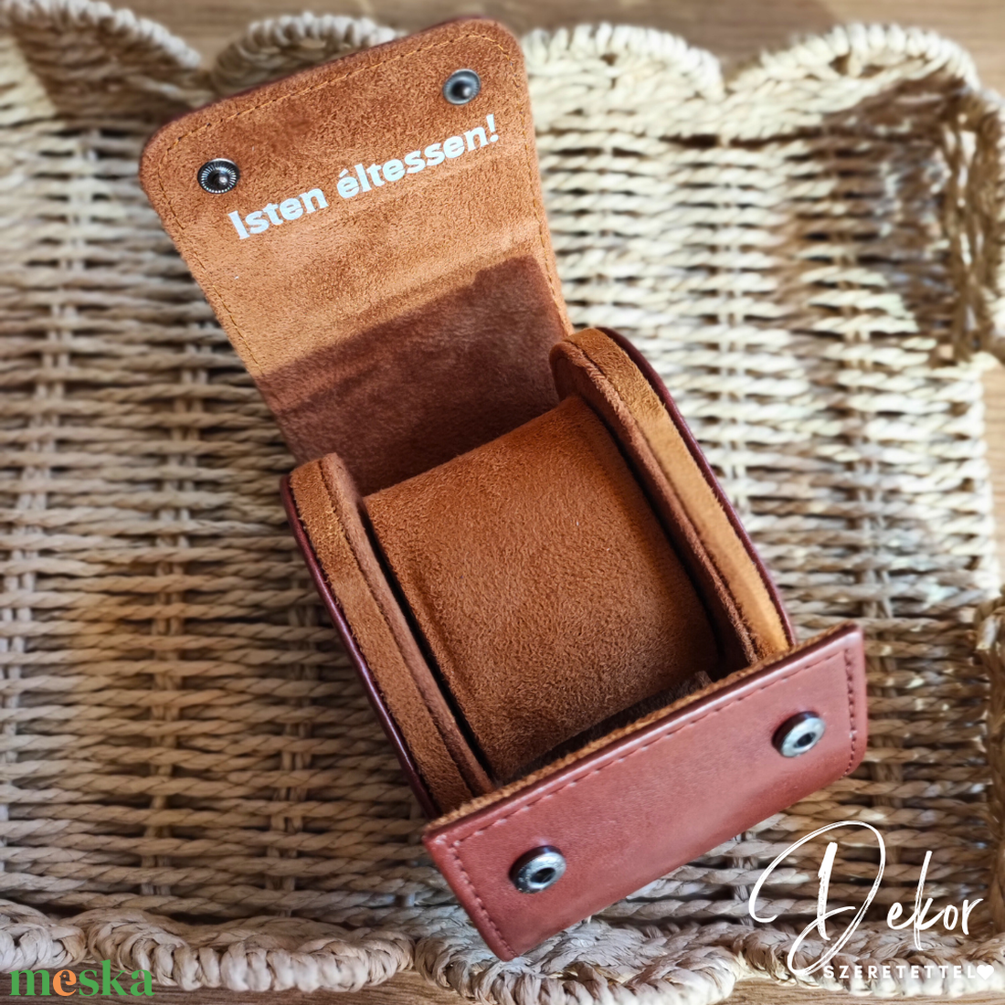 Óratrtó doboz, óratartó box, ajándék férfiaknak, szülőköszöntő ajándék, férfi tanú felkérő ajándék - táska & tok - pénztárca & más tok - pénztárca - férfi pénztárca - Meska.hu