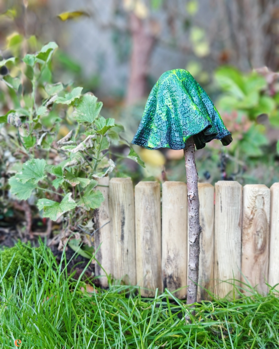 Csillogó fenyőfa gombavirág - karácsony - karácsonyi kültéri dekoráció - Meska.hu