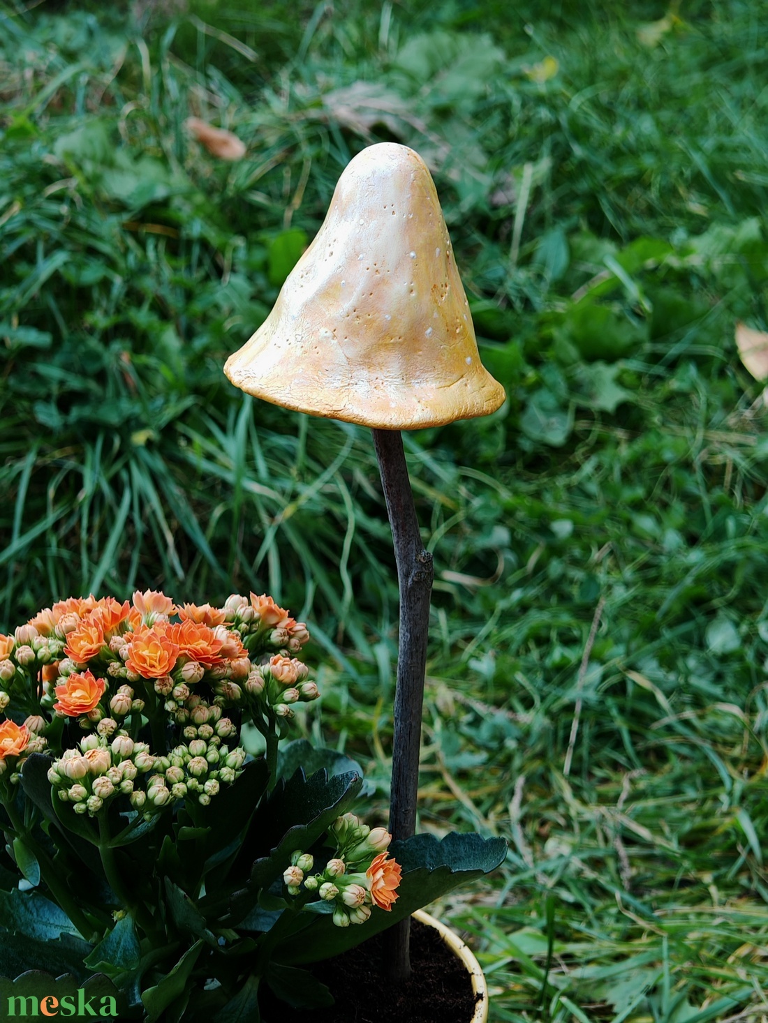 Arany varázsló kalap gomba - otthon & életmód - ház & kert - kerti dísz - Meska.hu