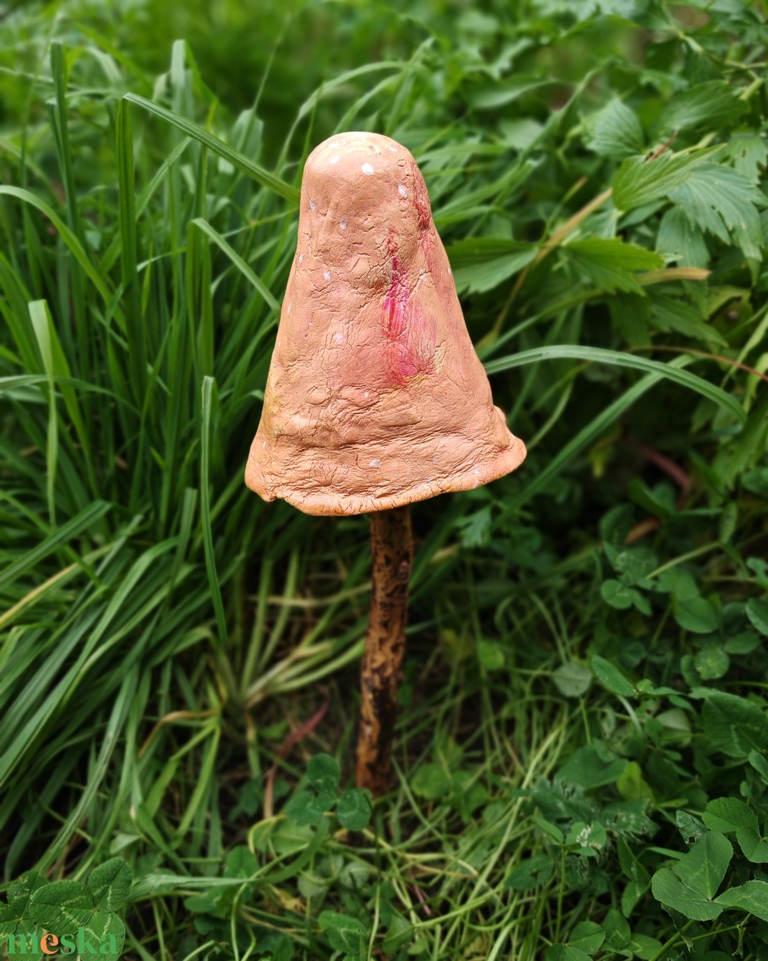 Hamvas barack gombavirág - otthon & életmód - ház & kert - kerti dísz - Meska.hu