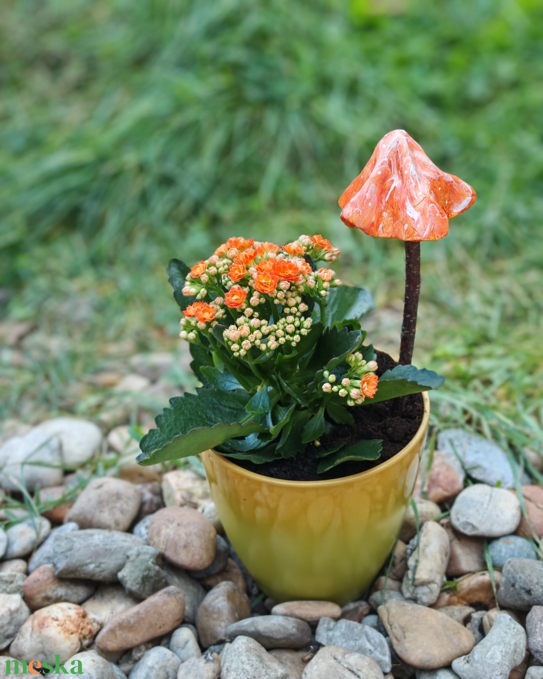 Narancsos szoknyagomba  - otthon & életmód - ház & kert - kerti dísz - Meska.hu