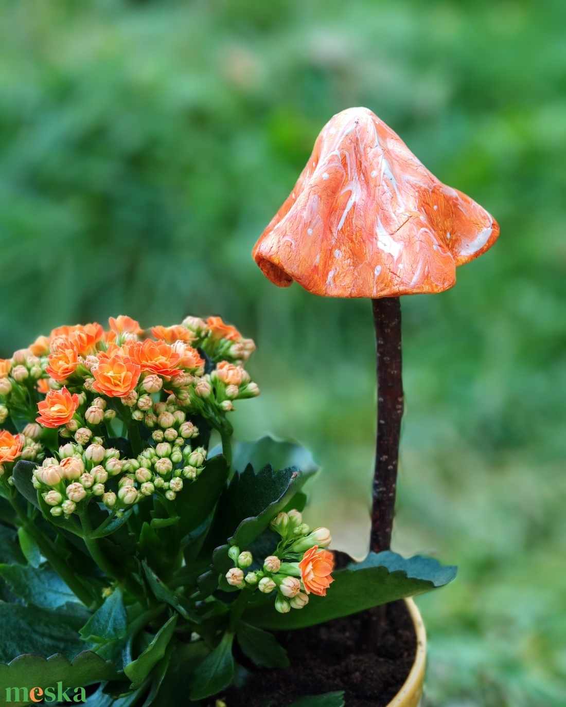 Narancsos szoknyagomba  - otthon & életmód - ház & kert - kerti dísz - Meska.hu