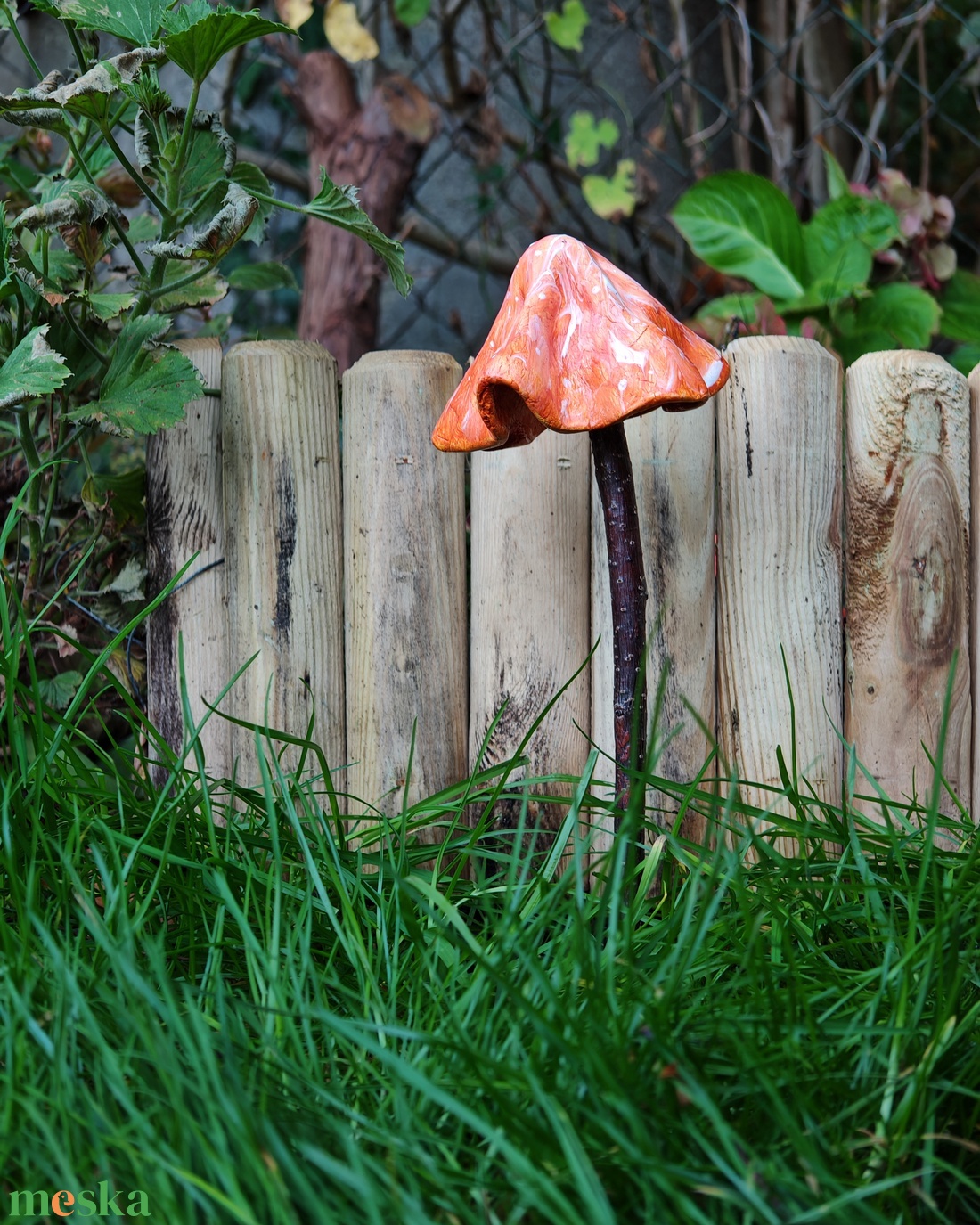 Narancsos szoknyagomba  - otthon & életmód - ház & kert - kerti dísz - Meska.hu