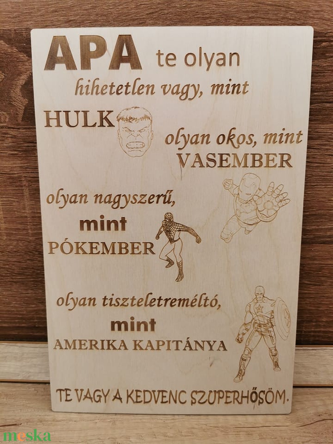 Apás dekorációs tábla - otthon & életmód - dekoráció - asztal és polc dekoráció - asztaldísz - Meska.hu