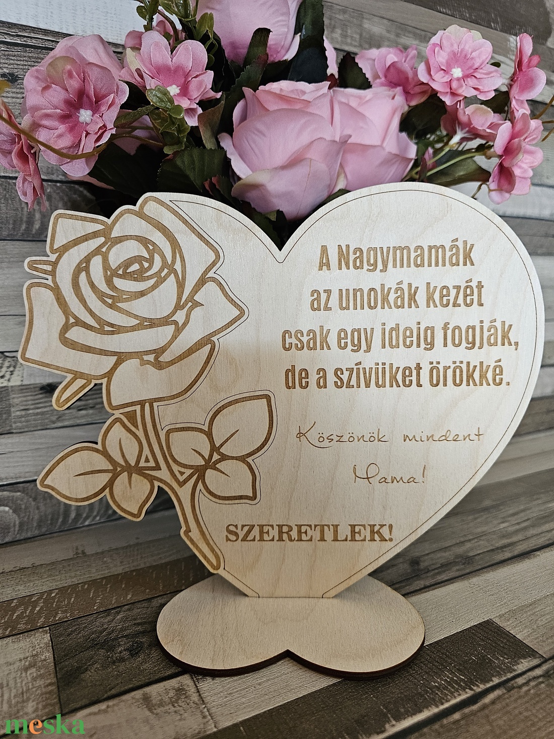 Esküvői talpas dekoráció Nagymamáknak  - otthon & életmód - dekoráció - dísztárgy - Meska.hu