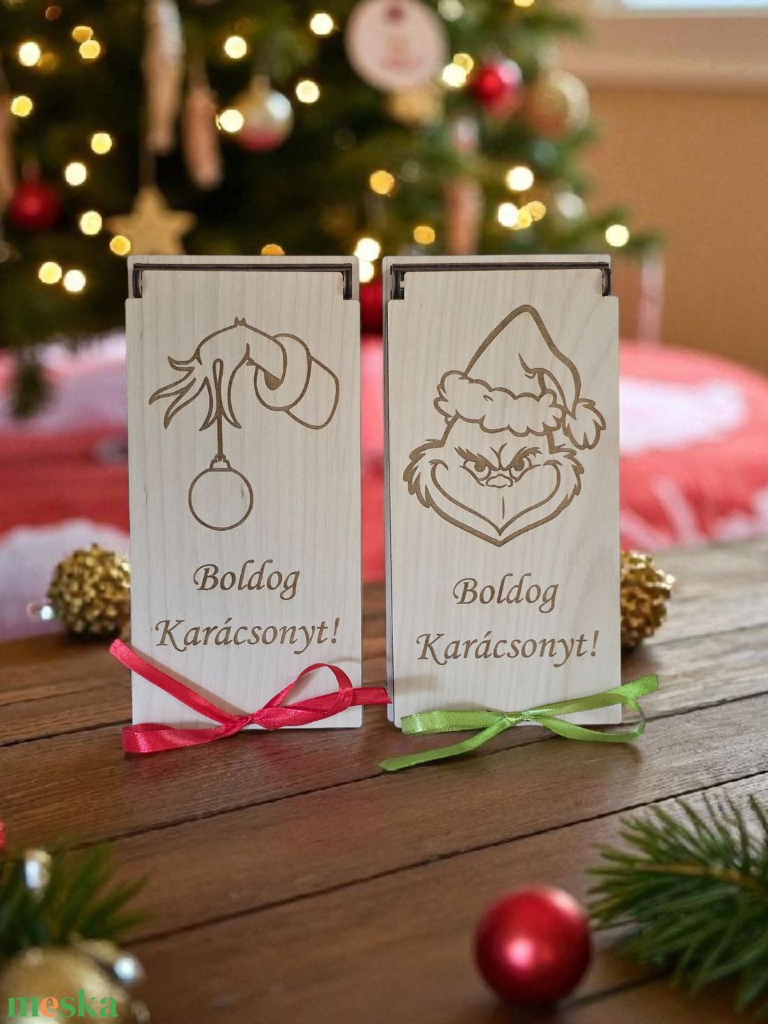 Grincs karácsonyi pénzátadó  - karácsony - karácsonyi ajándékozás - karácsonyi ajándékcsomagolás - Meska.hu