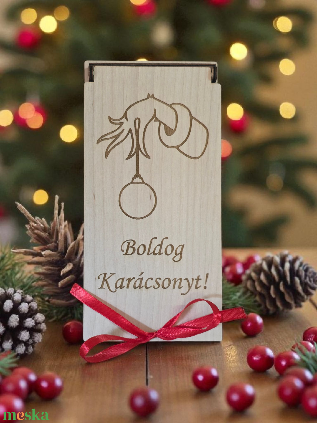 Grincs karácsonyi pénzátadó  - karácsony - karácsonyi ajándékozás - karácsonyi ajándékcsomagolás - Meska.hu