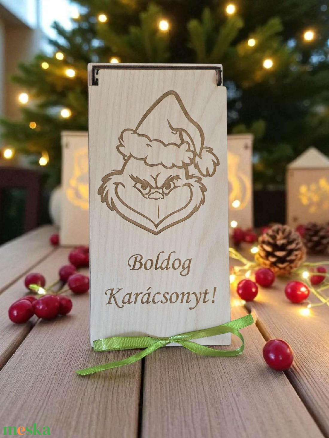 Grincs karácsonyi pénzátadó  - karácsony - karácsonyi ajándékozás - karácsonyi ajándékcsomagolás - Meska.hu