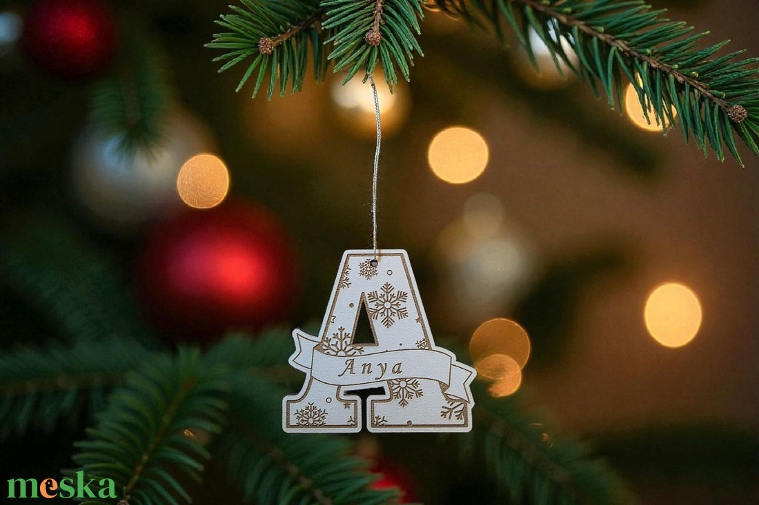 Neves karácsonyfa dísz - karácsony - karácsonyi lakásdekoráció - karácsonyfadíszek - Meska.hu