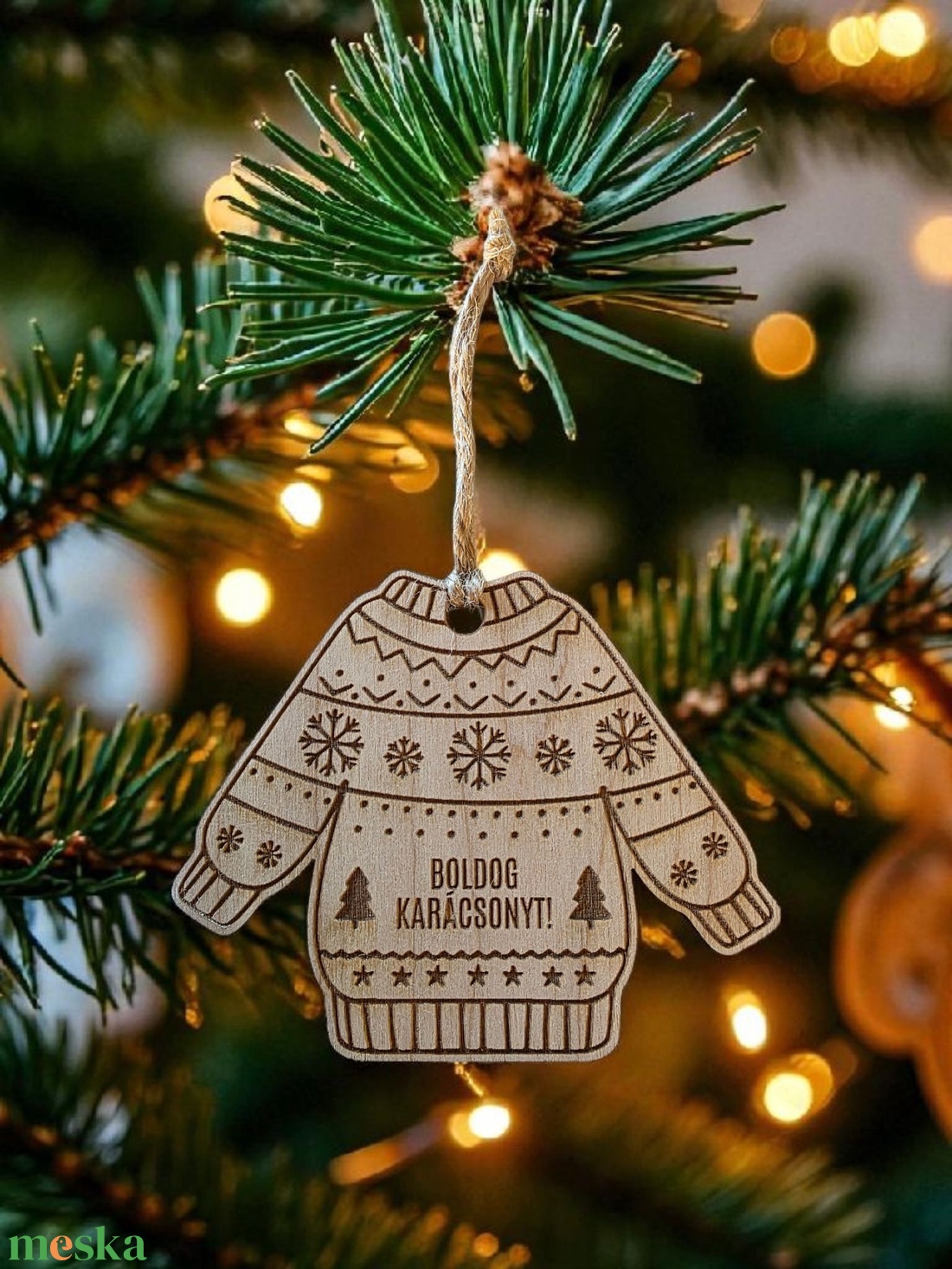 Neves karácsonyfa dísz - karácsony - karácsonyi lakásdekoráció - karácsonyfadíszek - Meska.hu