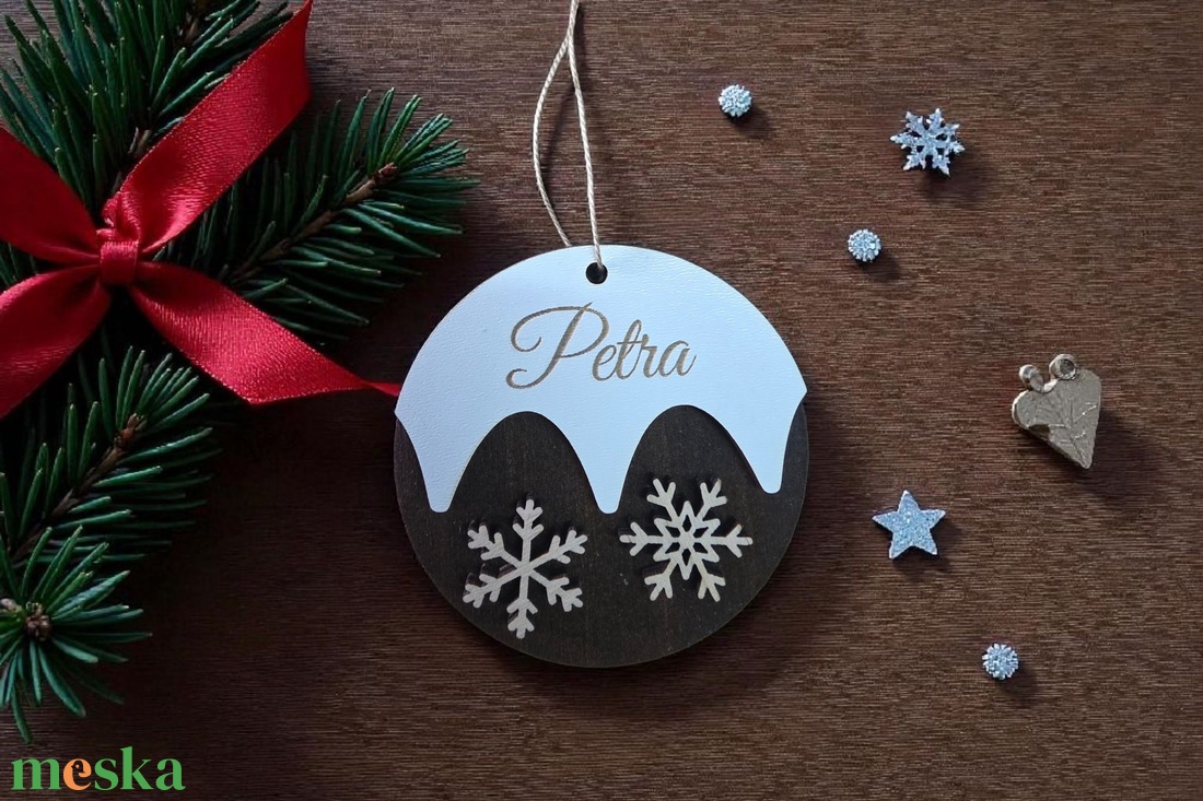 Neves karácsonyfa dísz - karácsony - karácsonyi lakásdekoráció - karácsonyfadíszek - Meska.hu