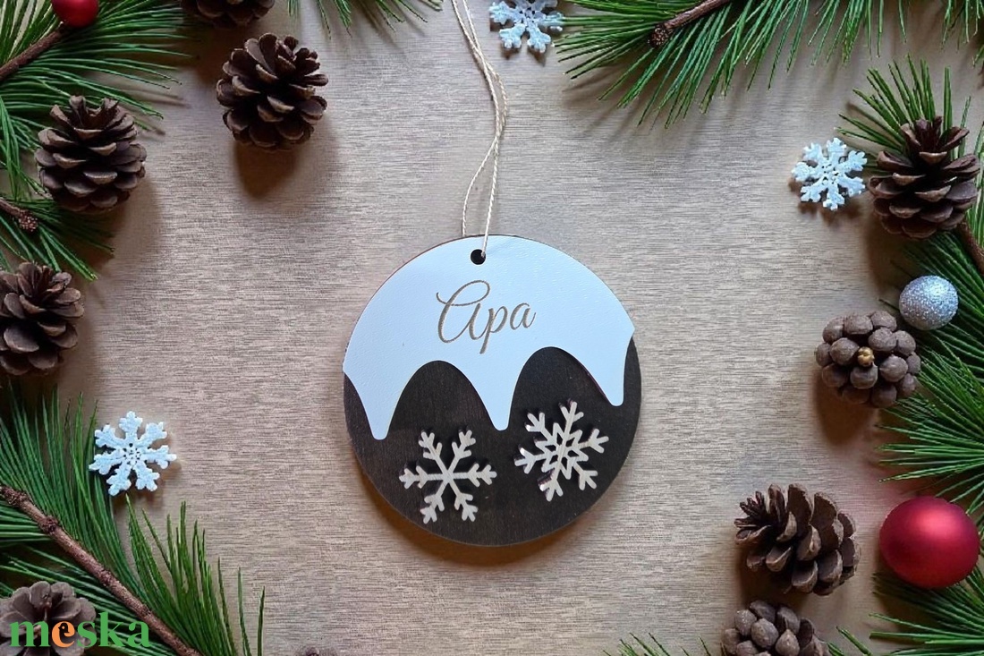 Neves karácsonyfa dísz - karácsony - karácsonyi lakásdekoráció - karácsonyfadíszek - Meska.hu