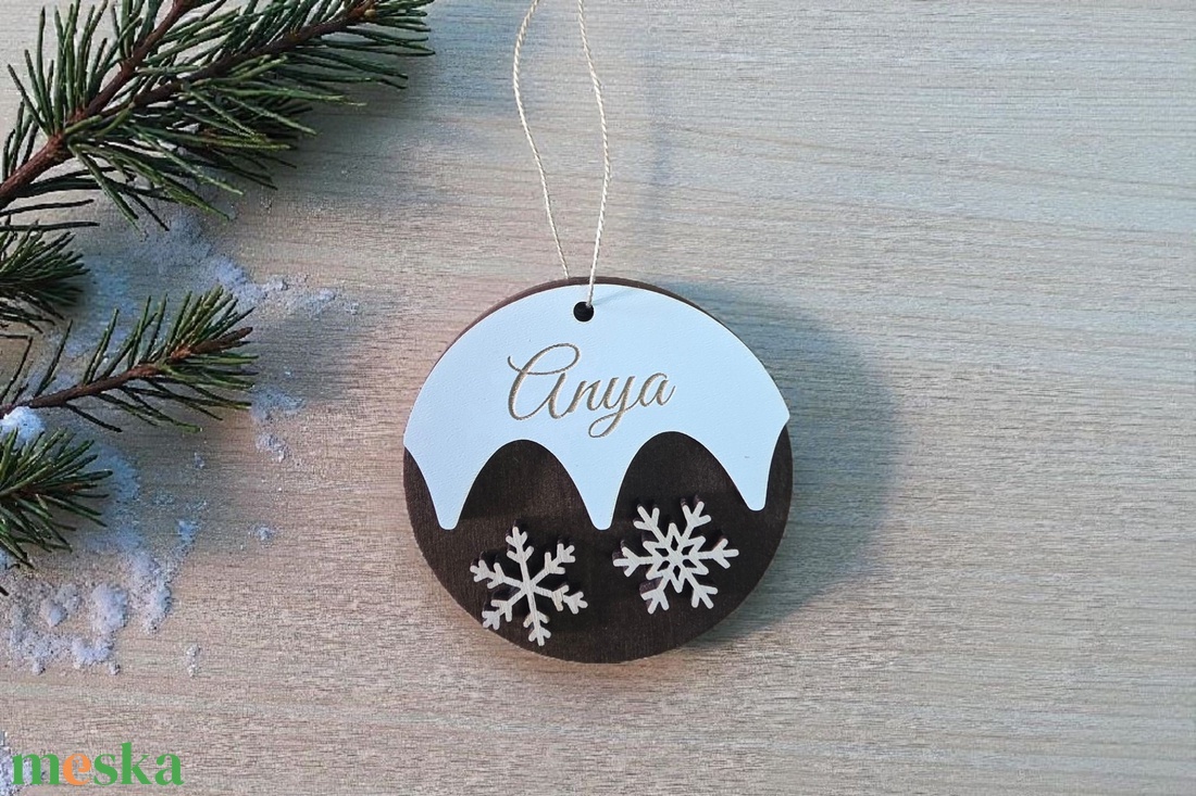 Neves karácsonyfa dísz - karácsony - karácsonyi lakásdekoráció - karácsonyfadíszek - Meska.hu