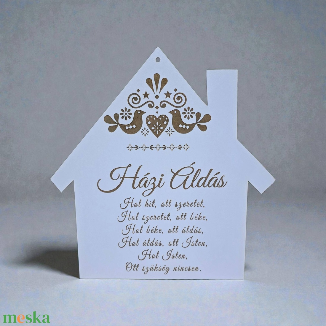 HÁZI ÁLDÁS dekorációs tábla - otthon & életmód - dekoráció - fali és függő dekoráció - függődísz - Meska.hu