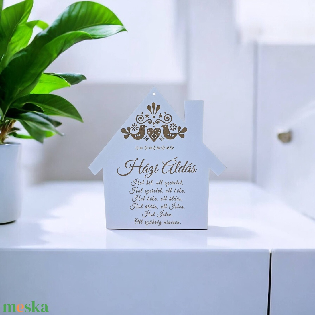 HÁZI ÁLDÁS dekorációs tábla - otthon & életmód - dekoráció - fali és függő dekoráció - függődísz - Meska.hu