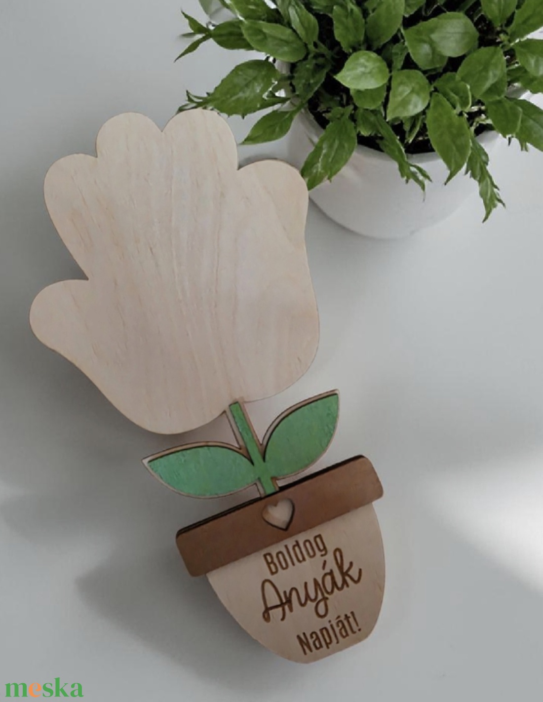 Anyáknapi kézlenyomatos virág - baba - mama - babaemlékek - baba emlékőrző - Meska.hu