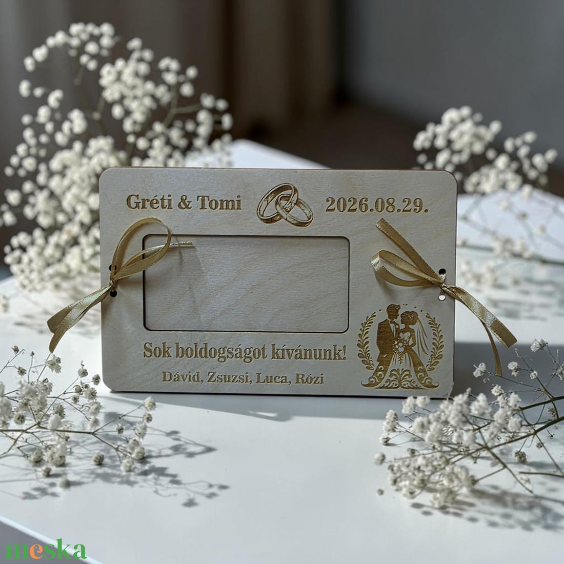 Esküvői pénzátadó � egyedi gravírozott nászajándék - esküvő - nászajándék - esküvői pénzátadó doboz - Meska.hu