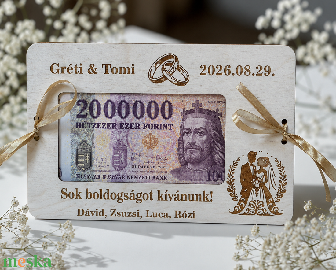 Esküvői pénzátadó � egyedi gravírozott nászajándék - esküvő - nászajándék - esküvői pénzátadó doboz - Meska.hu