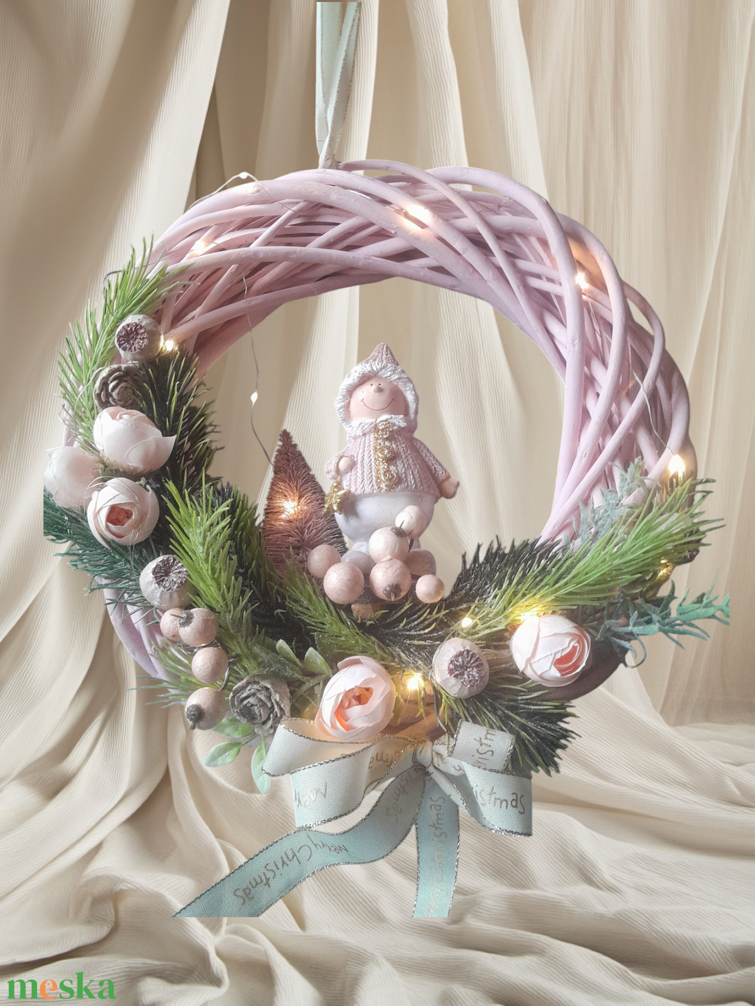 Karácsonyi ajtókopogtatók  - karácsony - adventi díszek - adventi ajtódísz - Meska.hu