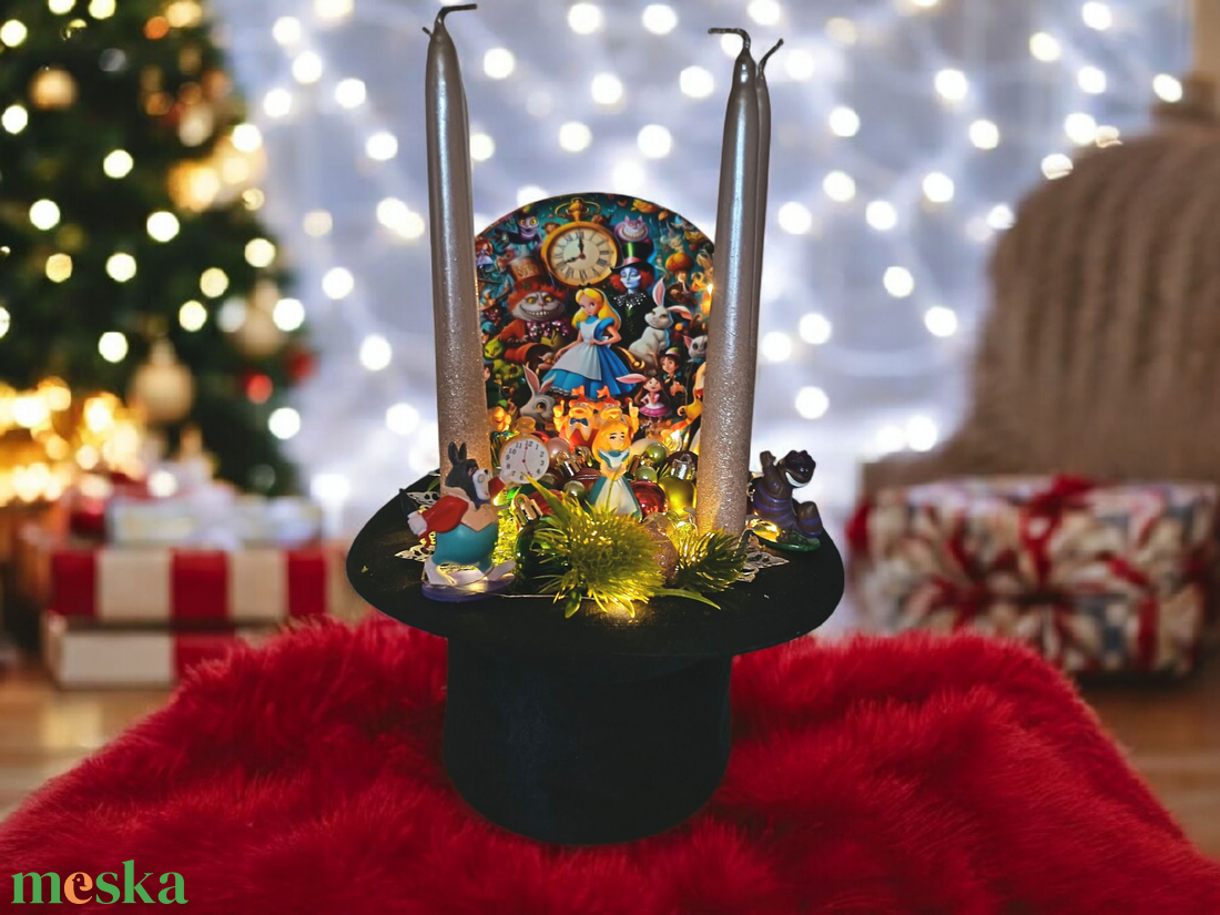 Aliz Csodaországban - karácsony - adventi díszek - adventi asztaldísz - Meska.hu