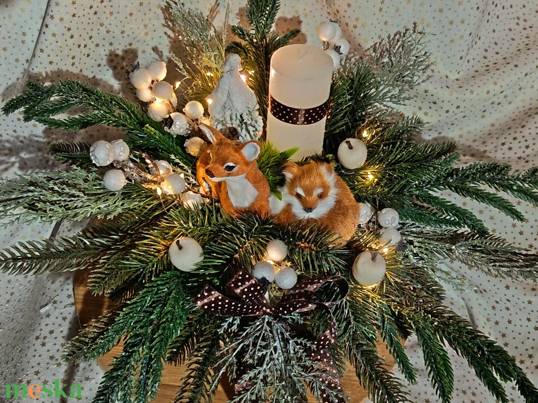 Erdő jelenet - karácsony - karácsonyi lakásdekoráció - karácsonyfa, grincsfa - Meska.hu