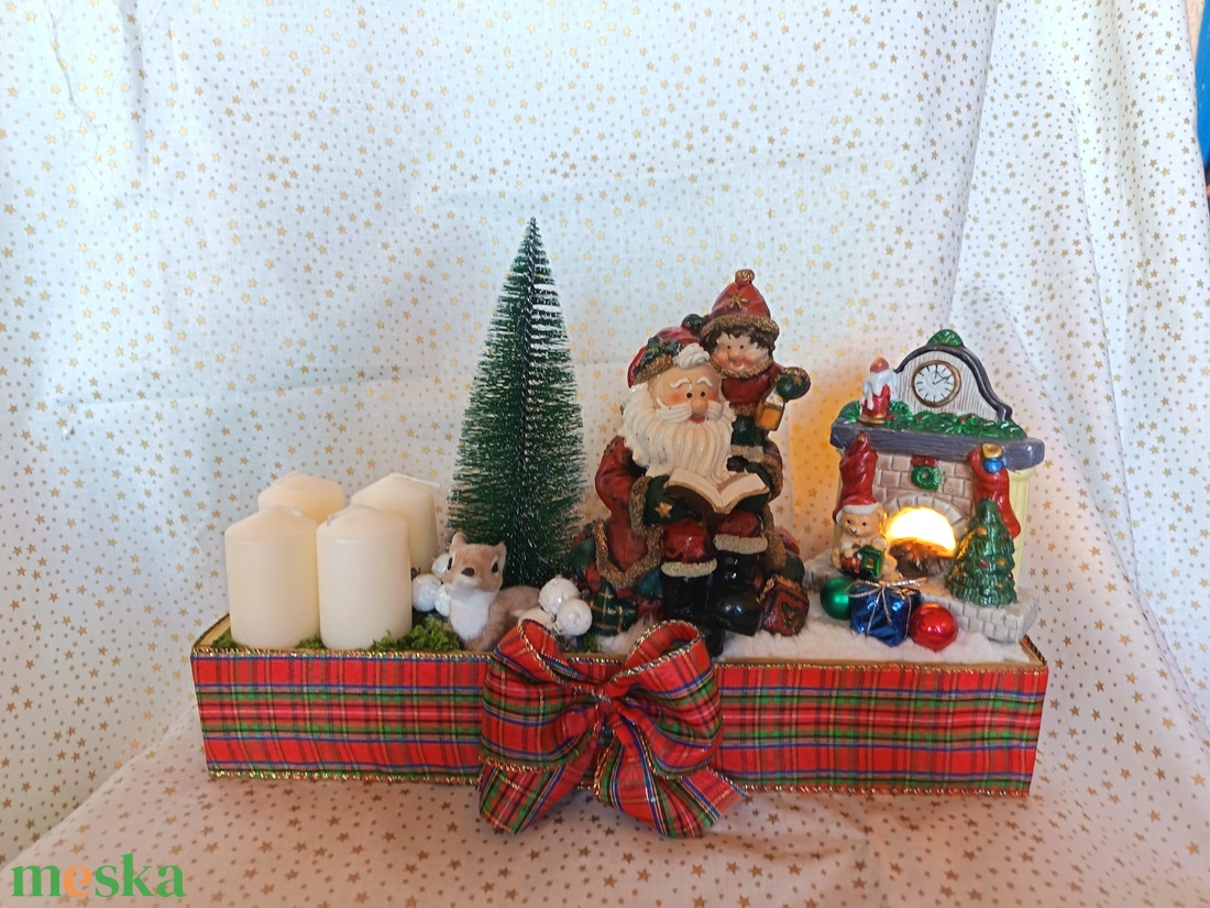 Karácsonyi ünnepeket - karácsony - adventi díszek - adventi asztaldísz - Meska.hu