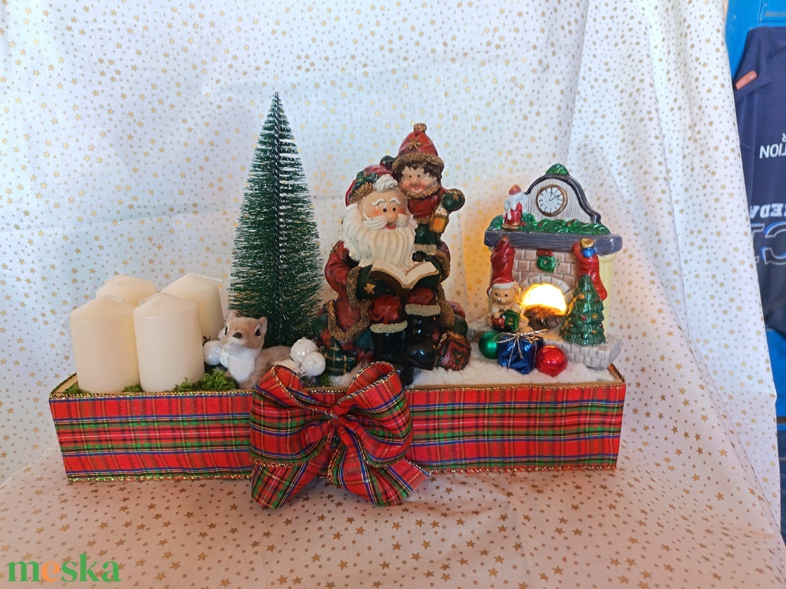 Karácsonyi ünnepeket - karácsony - adventi díszek - adventi asztaldísz - Meska.hu