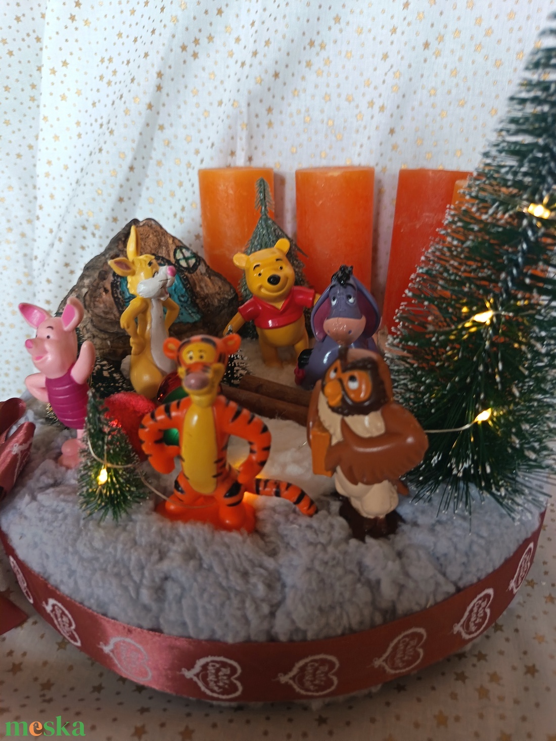 Micimackó - karácsony - adventi díszek - adventi asztaldísz - Meska.hu