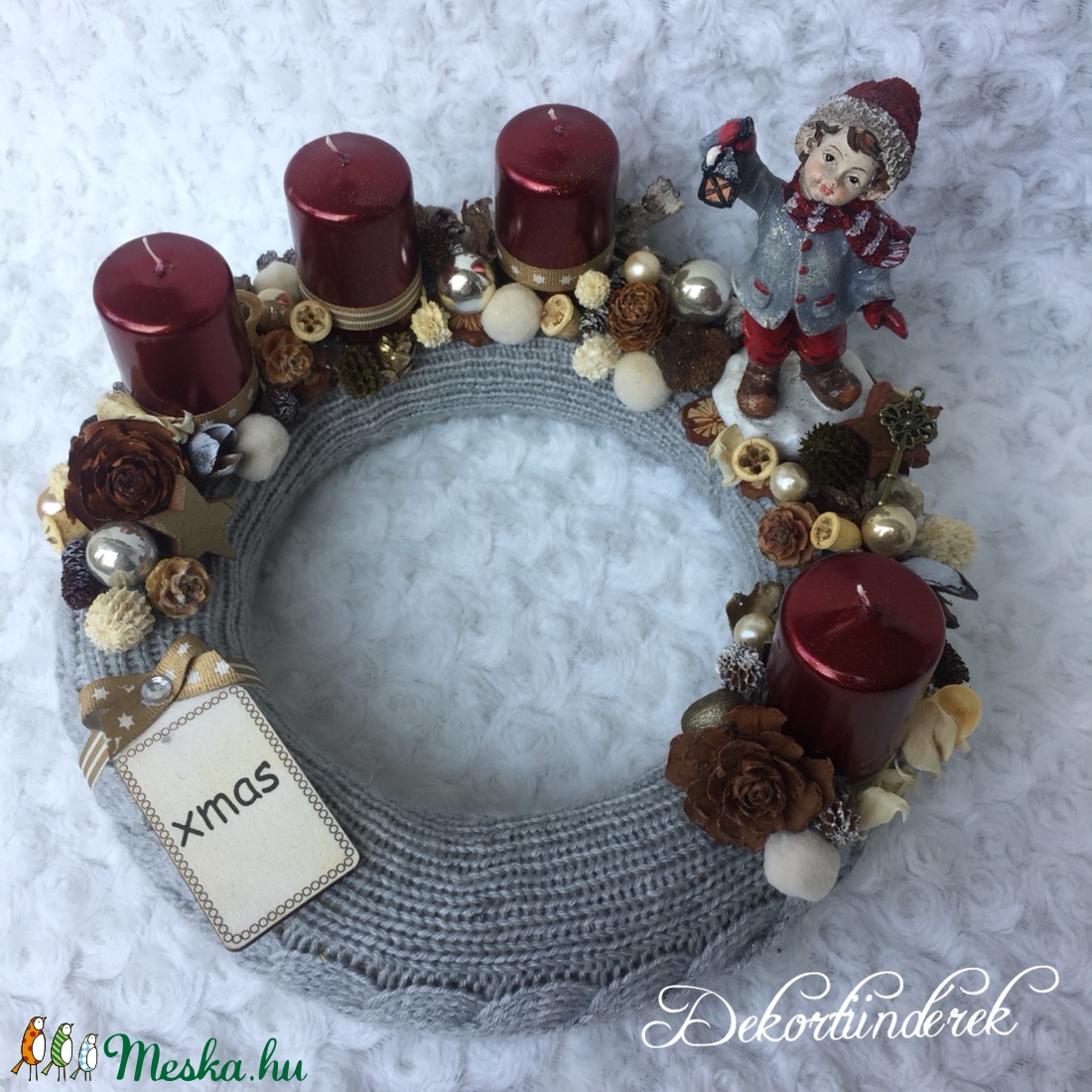 Nosztalgia adventi koszorú - - Meska.hu Nosztalgia adventi koszorú - - Meska.hu