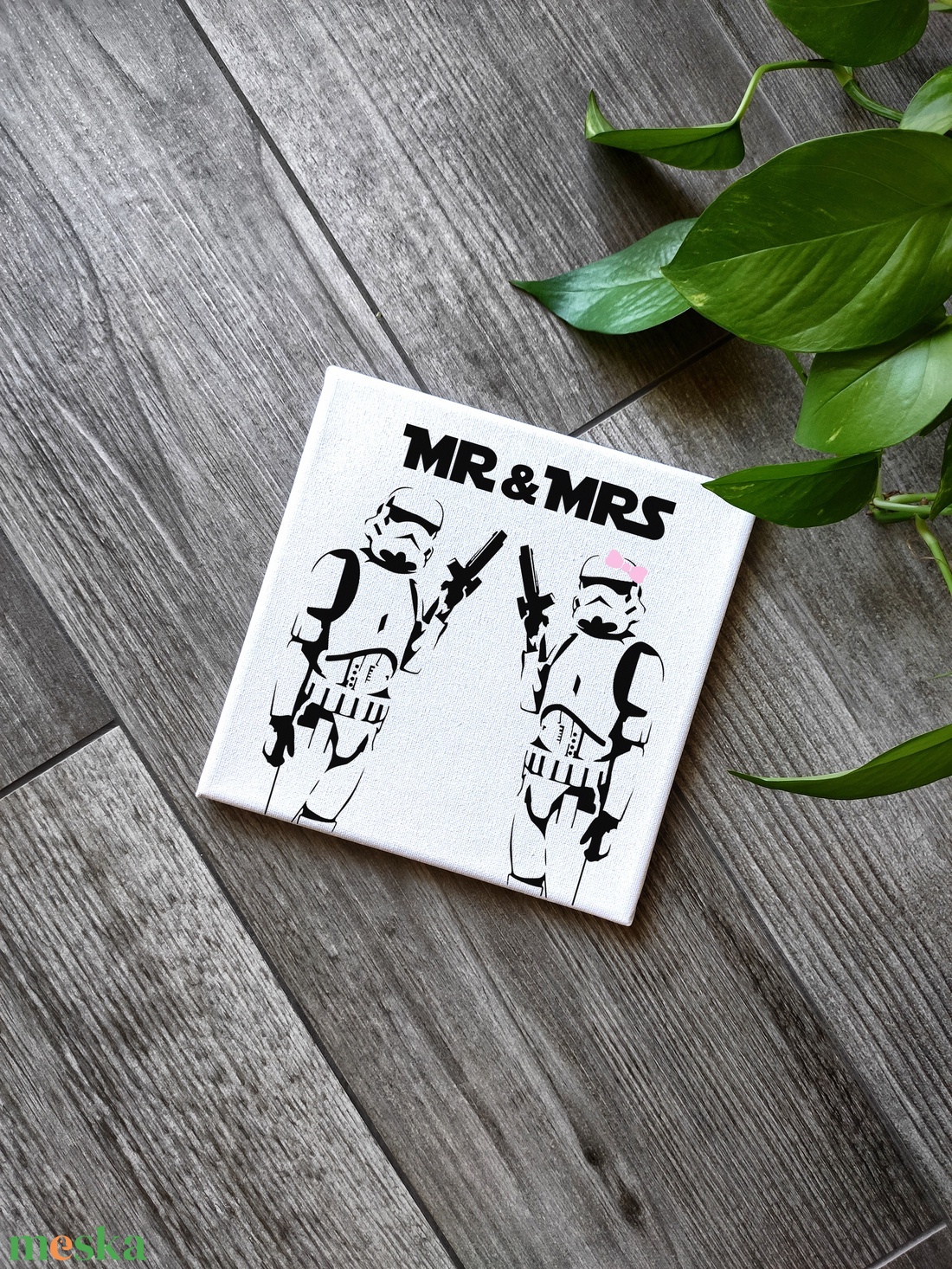 Star Wars - Mr Mrs vászonkép - otthon & életmód - dekoráció - kép & falikép - vászonkép - Meska.hu