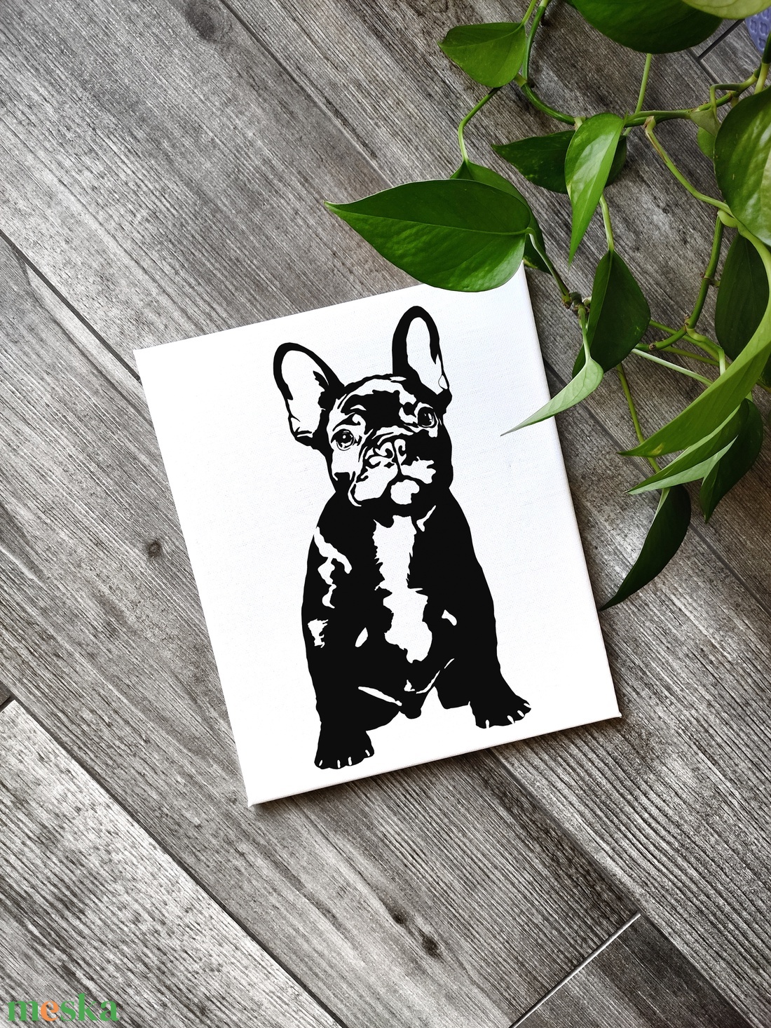 Francia bulldog vászonkép - otthon & életmód - dekoráció - kép & falikép - vászonkép - Meska.hu