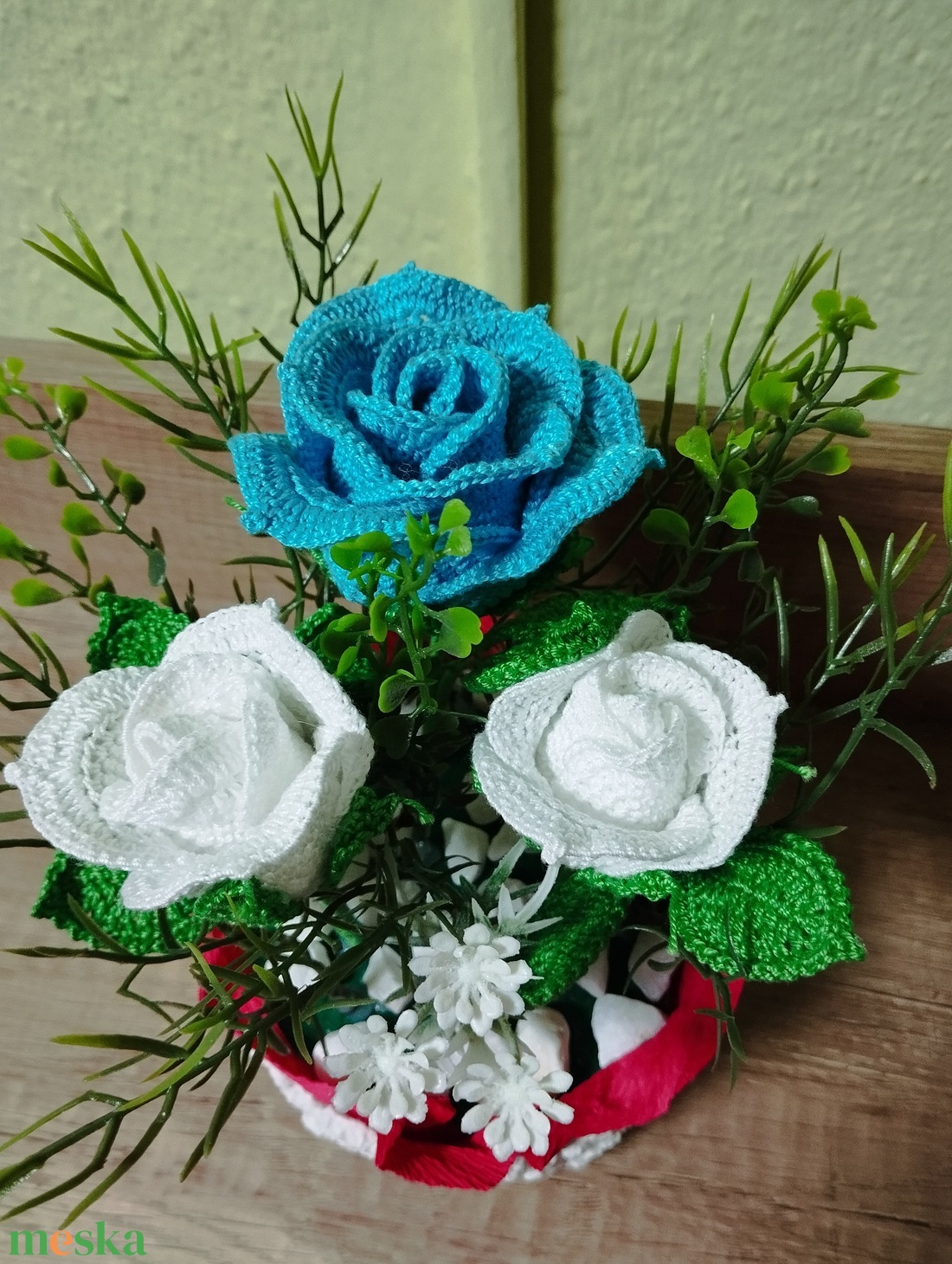 Kis rózsa kosár  - otthon & életmód - dekoráció - dísztárgy - Meska.hu