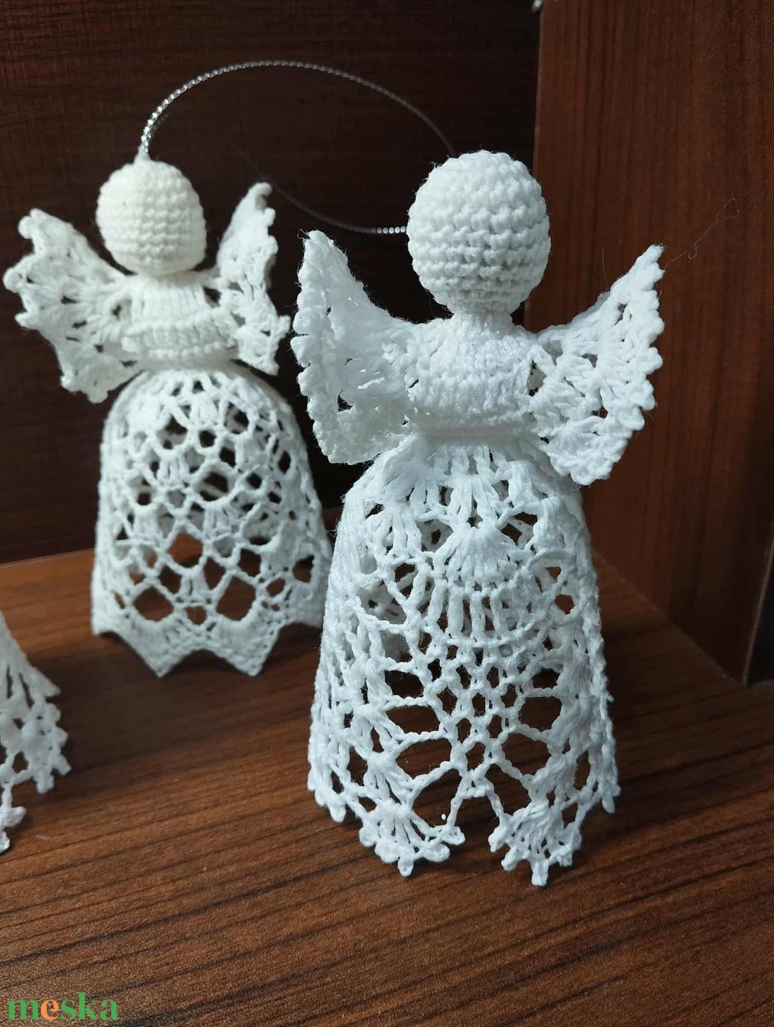 Horfgolt angyalka - karácsony - karácsonyi lakásdekoráció - karácsonyfadíszek - Meska.hu