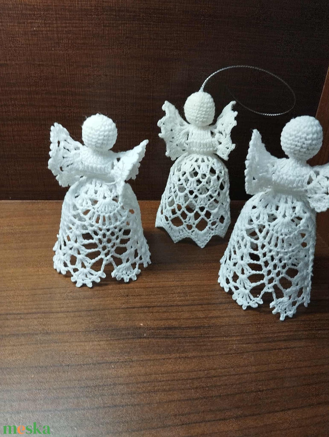 Horfgolt angyalka - karácsony - karácsonyi lakásdekoráció - karácsonyfadíszek - Meska.hu