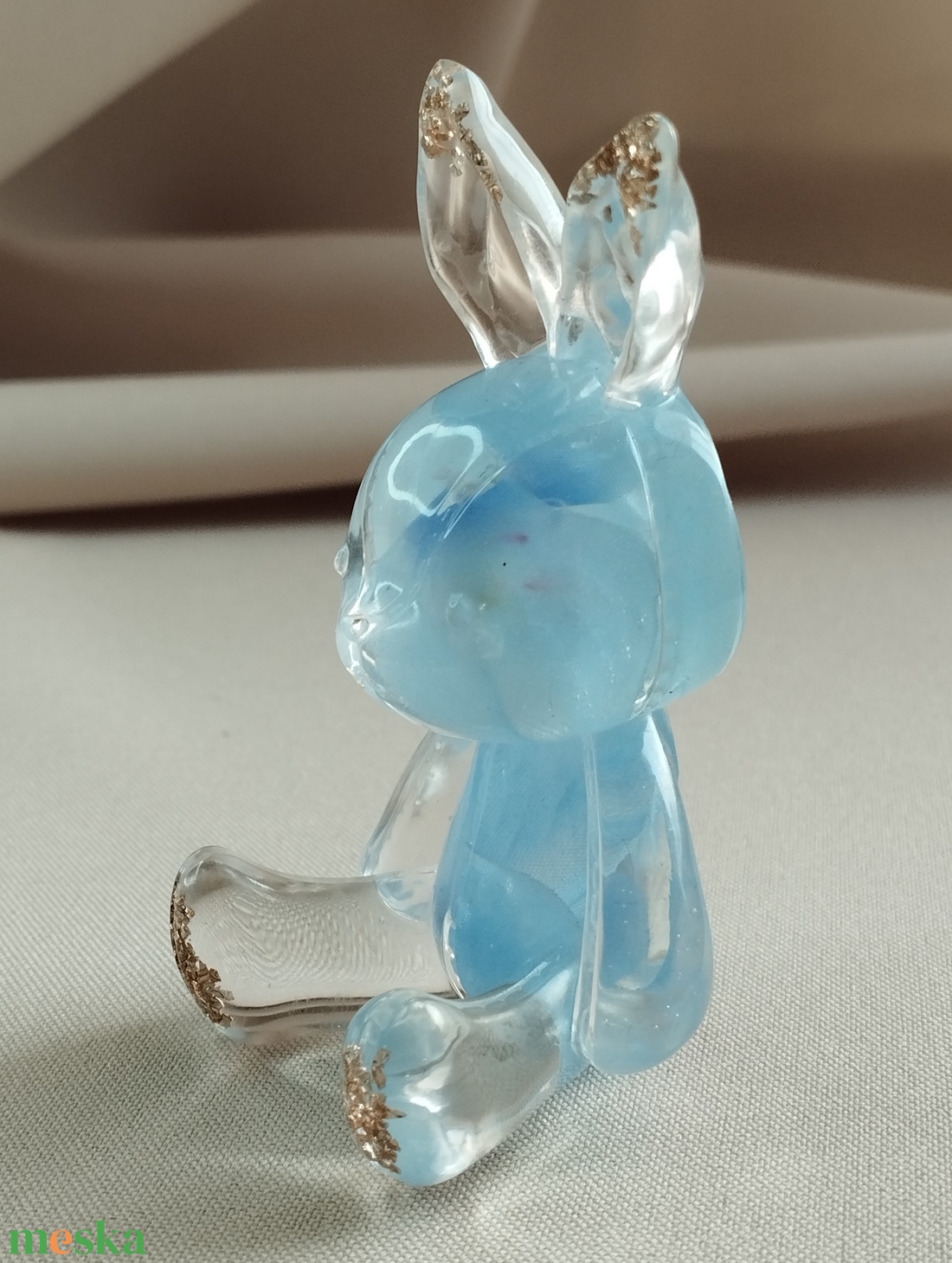 Epoxi nyuszi, kék  - otthon & életmód - dekoráció - dísztárgy - Meska.hu