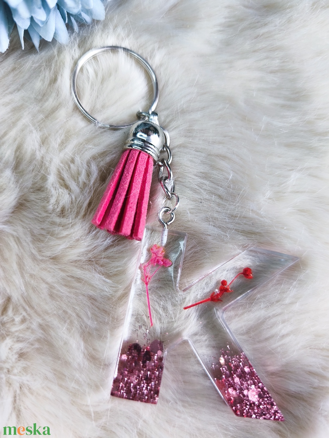 Epoxi kulcstartó, K betű 2 - táska & tok - kulcstartó & táskadísz - kulcstartó - Meska.hu