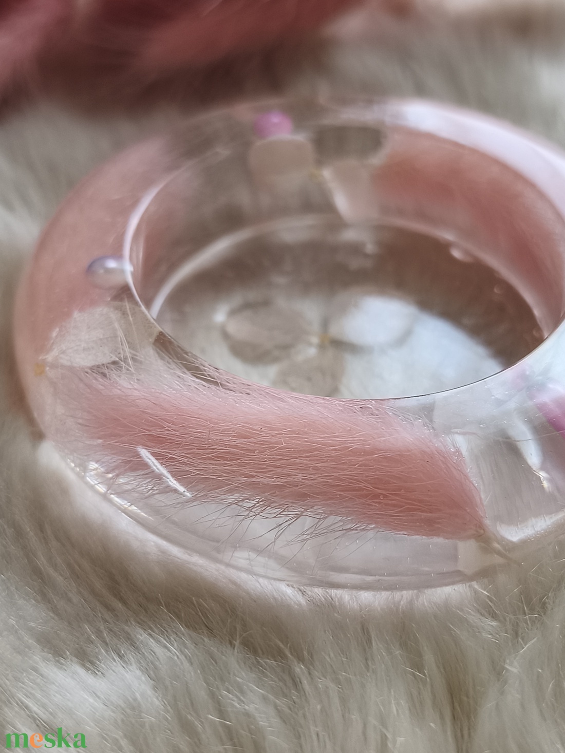 Epoxy mécsestartó, rózsaszín  - otthon & életmód - gyertya, illat, aroma - mécses és mécsestartó - Meska.hu