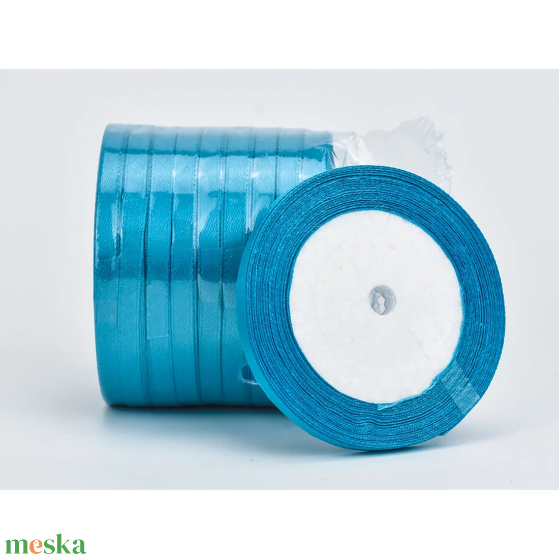 Azúr kék szatén szalag 6mm 10 tekercs (ALAPANYAGOK) - diy (csináld magad) - egységcsomag - Meska.hu Azúr kék szatén szalag 6mm 10 tekercs (ALAPANYAGOK) - diy (csináld magad) - egységcsomag - Meska.hu