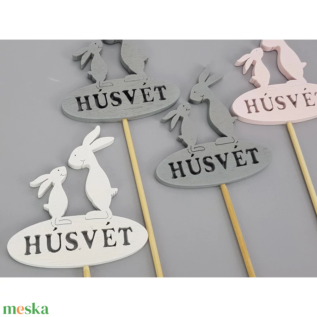 Fa Nyusziapa színes beszúrható 8x28cm 2db/csomag fehér, szürke, rózsaszín (Húsvét) - játék & sport - plüssállat & játékfigura - nyuszi - Meska.hu Fa Nyusziapa színes beszúrható 8x28cm 2db/csomag fehér, szürke, rózsaszín (Húsvét) - játék & sport - plüssállat & játékfigura - nyuszi - Meska.hu