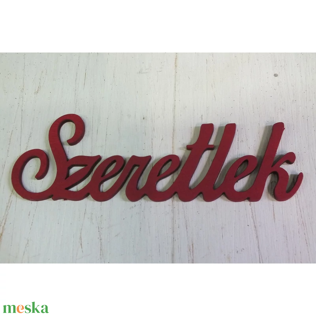 Fa Szeretlek felirat meggypiros 15cm - kellékek & szerszámok - dekorációs kellékek - egyéb kellékek - Meska.hu Fa Szeretlek felirat meggypiros 15cm - kellékek & szerszámok - dekorációs kellékek - egyéb kellékek - Meska.hu