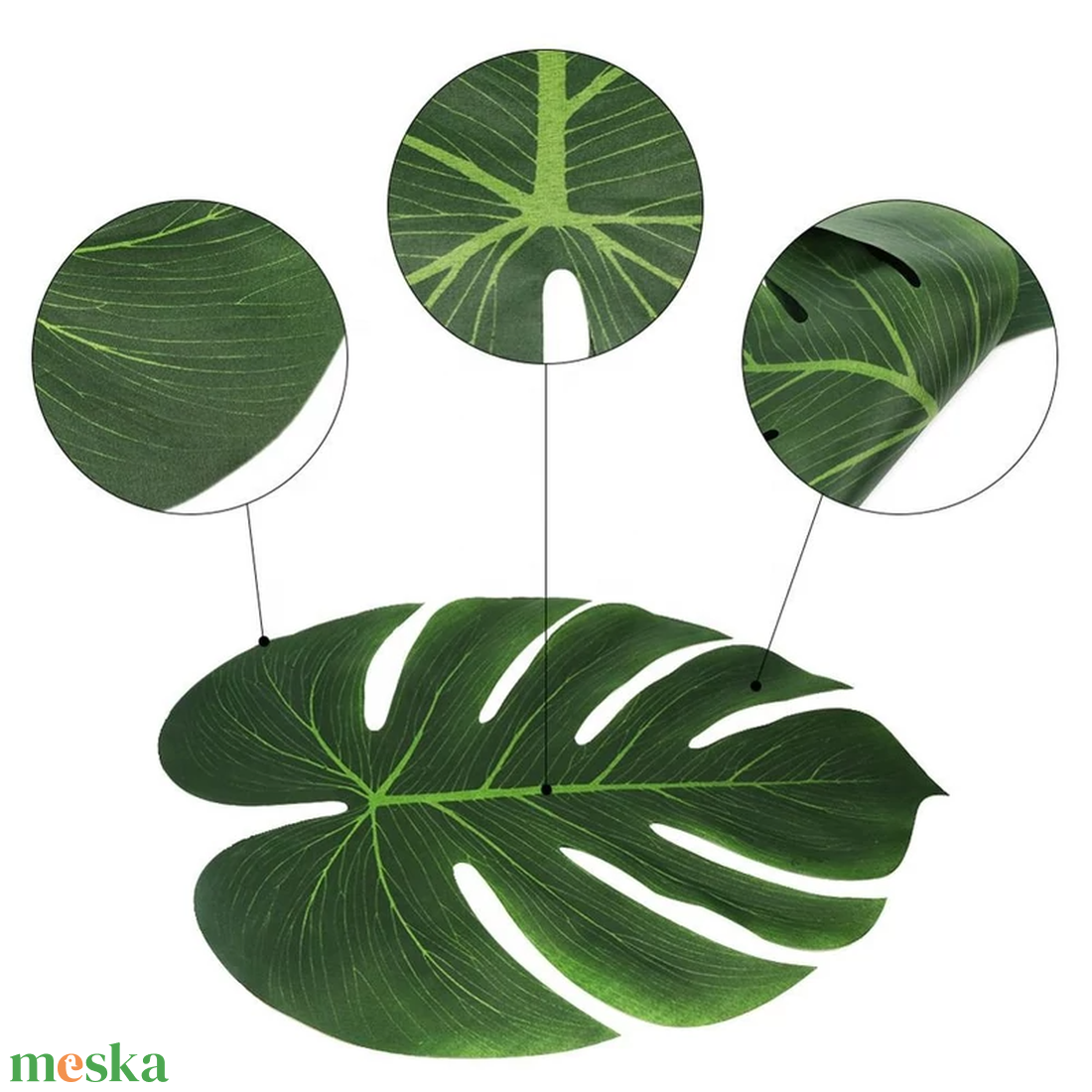 Szár nélküli filodendron levél 12db/csomag - otthon & életmód - dekoráció - virágdísz és tartó - csokor & virágdísz - Meska.hu