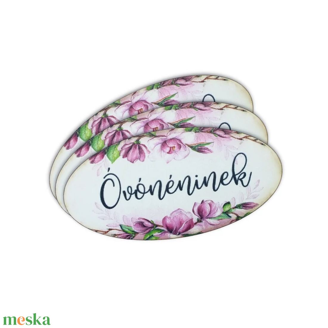 Nyomtatott dekorkarton - Óvónéninek ovál tábla 1db (Ballagás) - kellékek & szerszámok - dekorációs kellékek - egyéb kellékek - Meska.hu