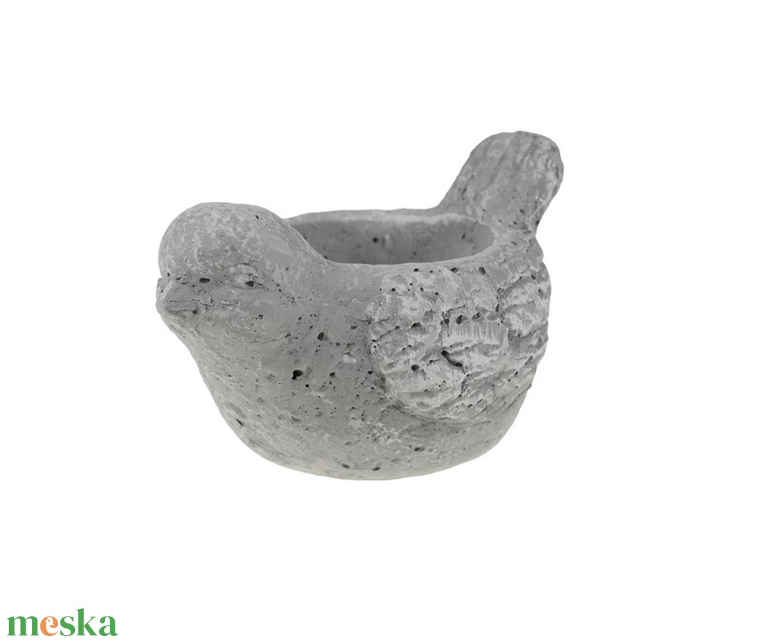 Kaspó galamb cement D9 H9 szürke - otthon & életmód - dekoráció - virágdísz és tartó - cserép & kaspó - Meska.hu