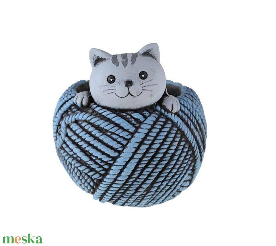 Kaspó cica kő 17.3x17.2x18.3cm kék kő gombolyaggal szürke cica cserép - otthon & életmód - dekoráció - virágdísz és tartó - cserép & kaspó - Meska.hu Kaspó cica kő 17.3x17.2x18.3cm kék kő gombolyaggal szürke cica cserép - otthon & életmód - dekoráció - virágdísz és tartó - cserép & kaspó - Meska.hu