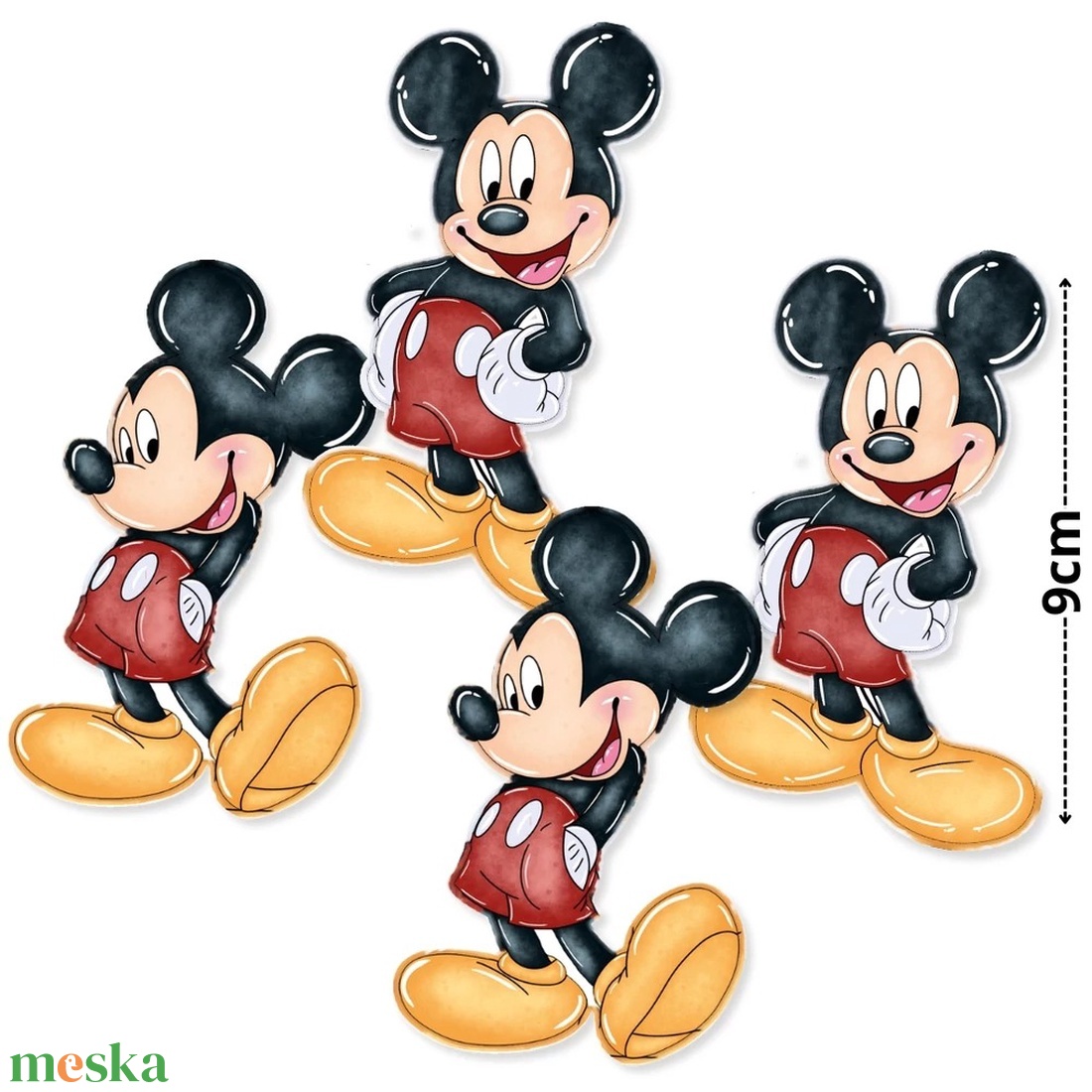 Nyomtatott dekorkarton - Mickey egérke 2 féle 4db/csomag - kellékek & szerszámok - dekorációs kellékek - egyéb kellékek - Meska.hu