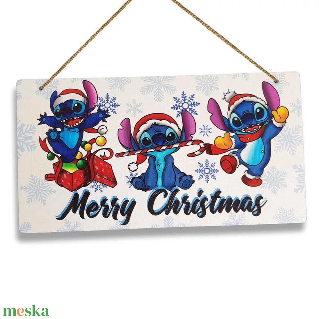 Nyomtatott fa tábla - Stitch Merry Christmas 24,3x13cm (Dekorkartonok és papíralapanyagok) - otthon & életmód - papír, írószer - matrica, matrica csomag - Meska.hu Nyomtatott fa tábla - Stitch Merry Christmas 24,3x13cm (Dekorkartonok és papíralapanyagok) - otthon & életmód - papír, írószer - matrica, matrica csomag - Meska.hu