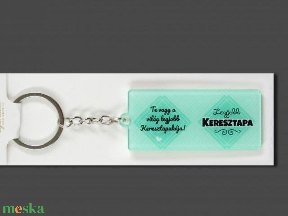Kulcstartó Legjobb Keresztapa 7,5cm (Apák napja) - táska & tok - kulcstartó & táskadísz - kulcstartó - Meska.hu