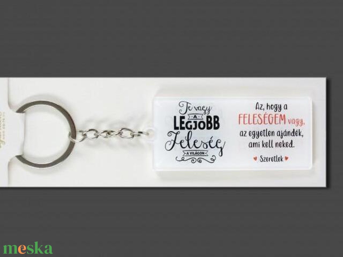 Te vagy a legjobb feleség a világon 7,5 cm (Kulcstartók) - táska & tok - kulcstartó & táskadísz - kulcstartó - Meska.hu