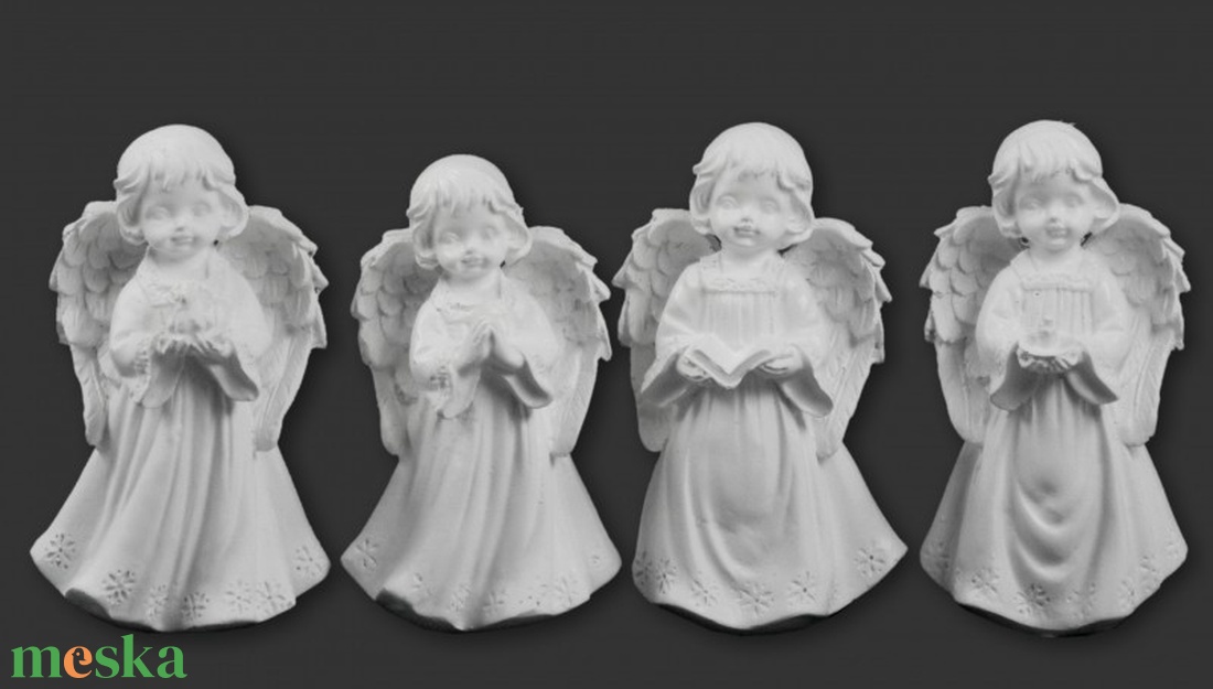 Angyal álló fehér 11cm 4 féle méretek: 6x6x11 cm (Gipsz figurák) - karácsony - karácsonyi lakásdekoráció - karácsonyi manók, figurák - Meska.hu