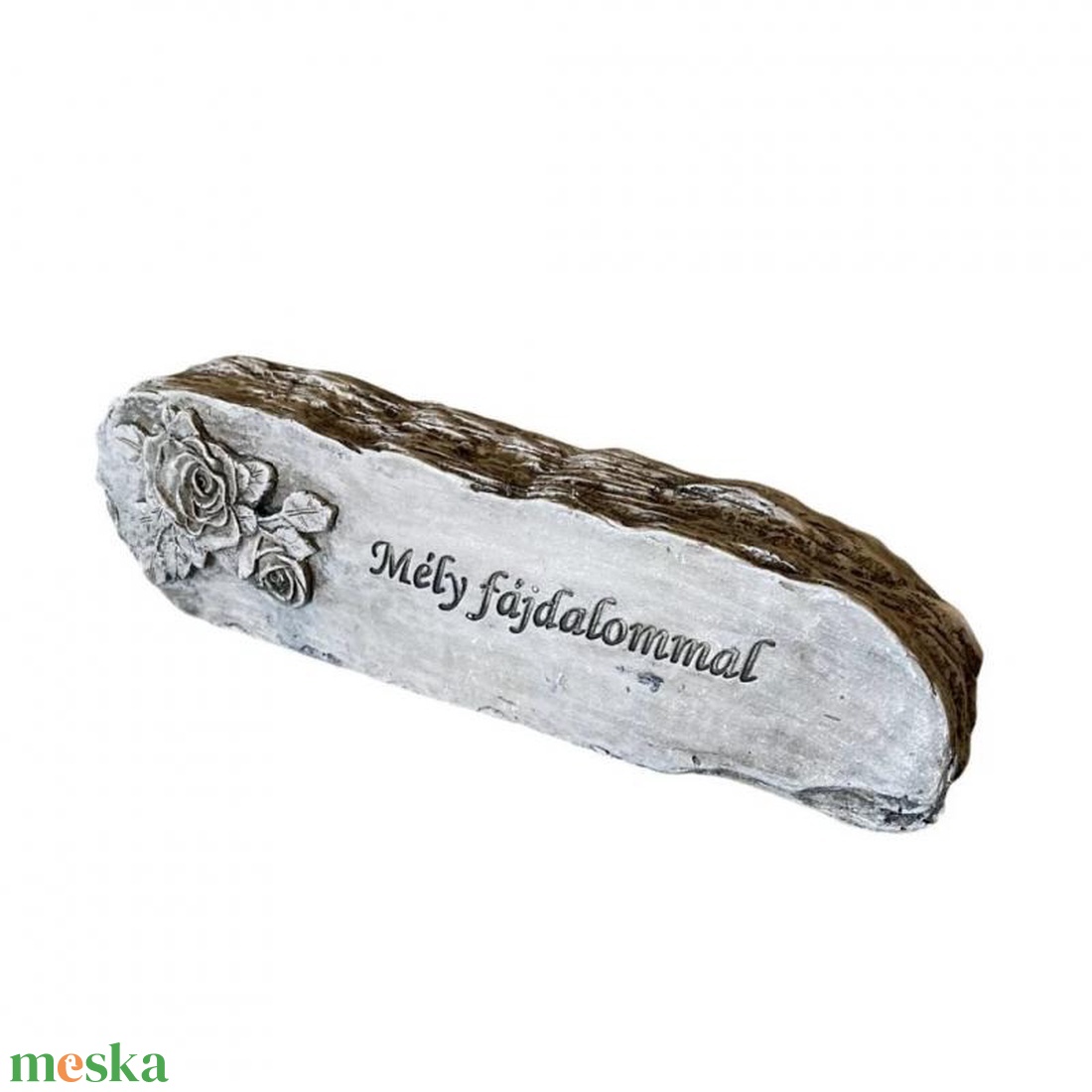 Kegyeleti tábla rózsával 20x3,5x6cm sírkő felirat 11 cm Mély fájdalommal feliratos szürke (KEGYELETI DEKORÁCIÓK) - otthon & életmód - vallás - temetkezési tárgy - temetői gyertyák, mécsesek - Meska.hu Kegyeleti tábla rózsával 20x3,5x6cm sírkő felirat 11 cm Mély fájdalommal feliratos szürke (KEGYELETI DEKORÁCIÓK) - otthon & életmód - vallás - temetkezési tárgy - temetői gyertyák, mécsesek - Meska.hu
